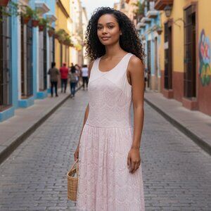 Jessica Simpson Sleeveless midi lace dress, size 14